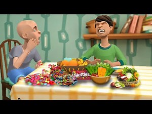 Classic Caillou refuses to eat vegetables/sneaks to a sweet shop & steals sweets/Arrested/ Grounded