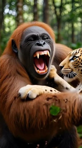 Orangutan vs Tiger – Brutal Jungle Fight Between Two Wild Animals #wildlife #animals