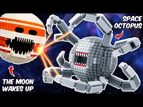 LEGO Horror: I Build The Moon Woke Up VS Space Octopus! | AM Bricks Galaxy