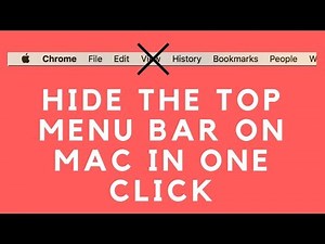 Hide top menu bar in Macbook & Chrome