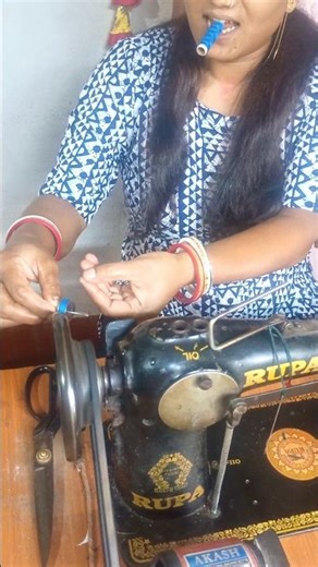 Bobbin Winding Trick Using Mouth | Sewing Machine Hack #shorts