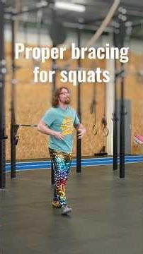 Proper bracing technique for squats before lifting weight #bracing #squattechnique
