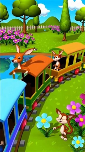 SMALL ANIMALS ENJOYING TRAIN JOURNEY. #animallife #cartoon #cuteanimals #wildlife