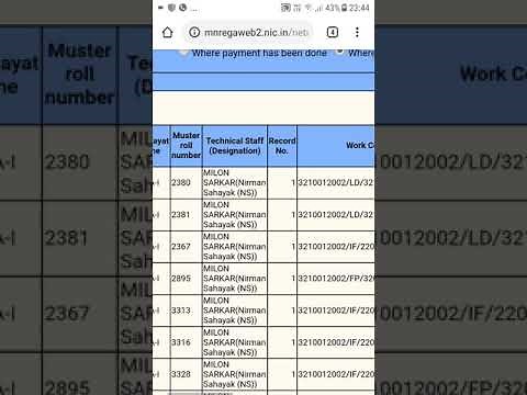 MGNREGA - Muster Roll Tracking