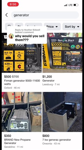 Understanding Power Generators on Facebook Marketplace