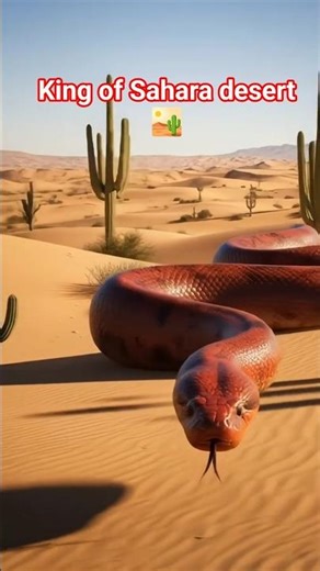 Red giant anaconda in sahara desert 🏜️ #aishorts #wildlife #snake