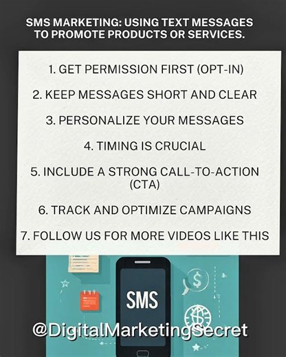 SMS Marketing: Using text messages to promote products or services. #digitalmarketing #shorts