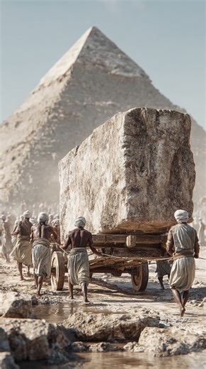They moved multi-ton blocks across sand—without wheels. How Did Egyptians Move Stones That Weighed More Than A Bus? #egypt #egyptian #ancient #ancientdiscoveries #discoveries #archaeologist | Life's Biggest Questions