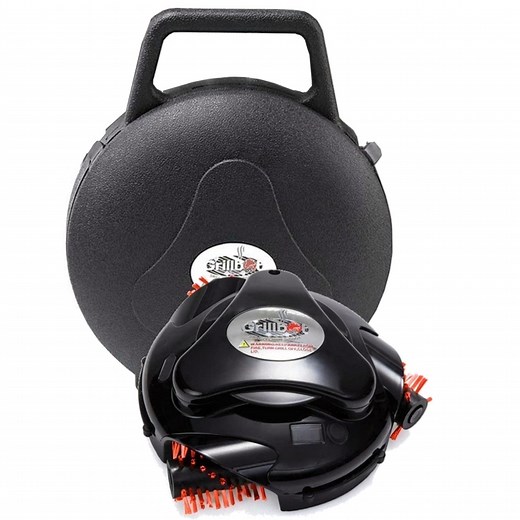 Grillbot Automatic Grill Cleaning Robot with 3 Powerful Nylon Grill Brushes & Carry Case (Black)