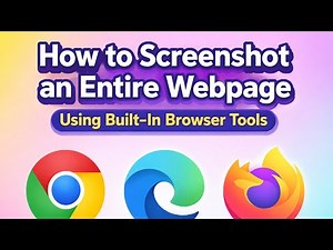 How to Screenshot Entire Webpage? 100% Free Ways