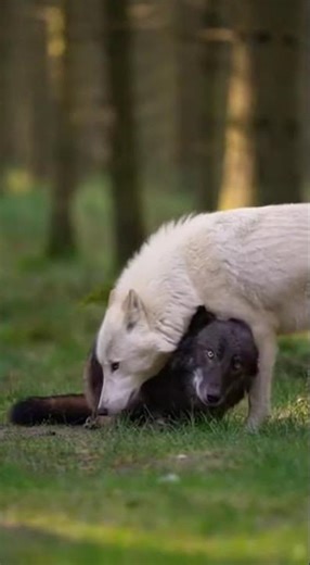The mesmerizing caress of wolves! #wolves #wildlife #animals #forest #tenderness #viral #omg