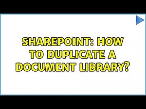 Sharepoint: How to duplicate a Document Library?