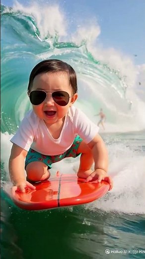 “Baby Surfing on Water 😱🌊 | Cutest Surf Ever 😂 #shorts” ⭐