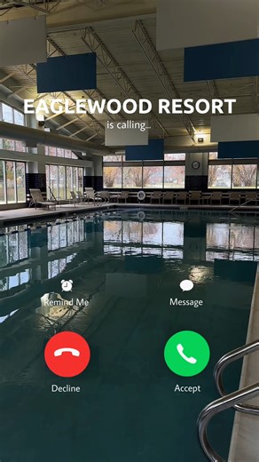 A call you definitely want to pick up.... Our heated indoor pool is calling to help you escape the cold ❄️ | Eaglewood Resort & Spa