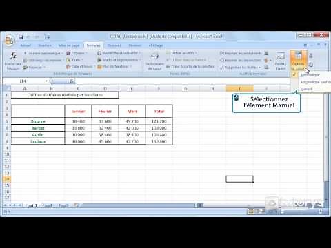 Comment utiliser les options de calcul avec Excel 2007 ?