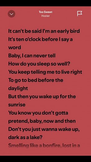 Too Sweet Full Lyrics by Hozier - Sing Along with Spotify