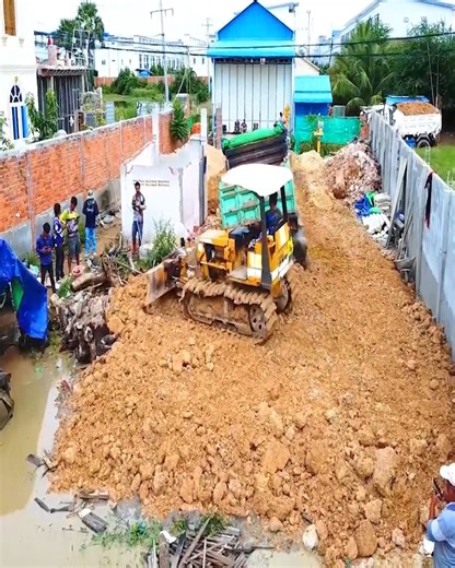Excellent!!! Clearing and Leveling Abandoned Land Using a Mini Bulldozer | Bulldozer Operator