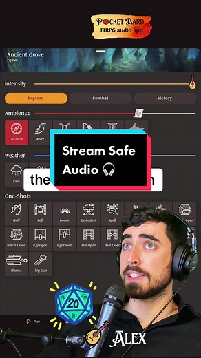 Feel free to use Pocket Bard for your streaming/actual plays! Also, feel free to tag us, as we always love to see games that are using the app! #dnd #dndtiktok #tabletopgames #game #ttrpg #ttrpgtok #dungeonmaster #pocketbard #dungeonsanddragons #tabletop #audio #ambience #dm