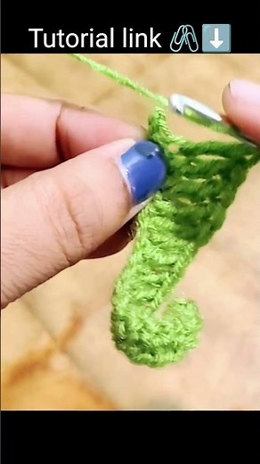 easy crochet leaf 🌿 tutorial for beginners #crochetforbeginners #crochetcrosai