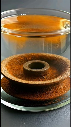 Rust Remove on Small Steel Pulley Wheel | Intense AcidClose-Up#RustRemoval #AcidReaction #MacroVide