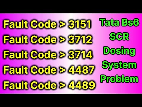 fault code 3151, 3712, 3714, 4487, 4489 solve | Tata cummins bs6 5530 SCR dosing system problem