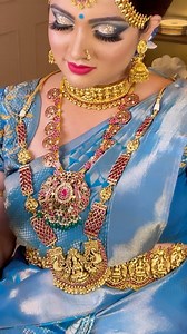 573K views · 235 shares | Tell me if she looks less than a goddess ?? A South Indian bridal look demonstrated in class with a twist of glitter loaded on a cut crease and one of my fave color - teal | Manjeet Khehra | Facebook