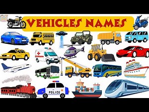 Vehicle Names | Learn 80 Vehicle Names in English With Sounds | vehicles name | Vehicles Vocabulary