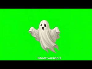 Cartoon Ghost – Looped Green Screen VFX Animation (2 Versions) 2D game asset for halloween