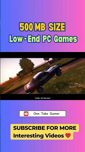 Top PC Games Under 500Mb Size || #500mbpcgames #toppcgames #pcgames #onetakegamer #shorts