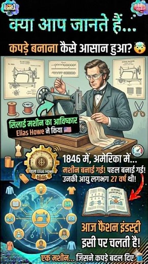 Who invented Sewing Machine😱 #shorts#viral#facts#india#inventions #history#technology #amazingfacts