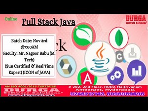 Full Stack Java Online Training @ DURGASOFT