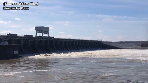 Kentucky Dam on Tennessee River open after heavy rain