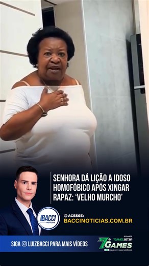 Luiz Bacci on Instagram: "Uma mulher conhecida nas redes como Tia Jandira chamou atenção após relatar que interveio ao presenciar um idoso ofendendo um rapaz na rua. Segundo o depoimento, o jovem, descrito por ela como bem-humorado e educado, havia desejado bom dia ao passar por uma banca de jornal quando teria sido alvo de um xingamento. A situação foi contada por Tia Jandira aos familiares ao chegar em casa e ganhou repercussão nas redes. No vídeo, ela afirma que reagiu imediatamente em defesa
