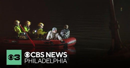 First responders rescue two men after their canoe capsized on the Schuylkill River