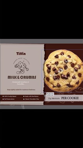 Dropped a fresh homemade cookie packaging 🍪 #youtubeshorts #food #graphicdesign #packagingdesign