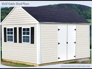 12x12 Shed Plans For Building A Gable DIY Shed From Blueprints