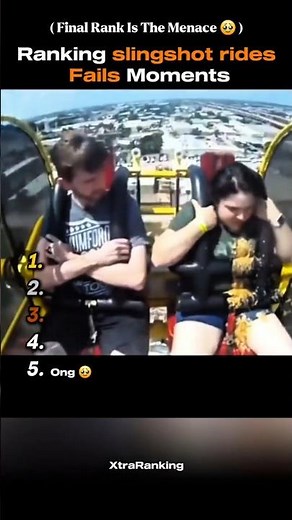 Ranking slingshot rides Fails Moments #ride #fails