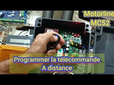 Motorline MC52, programmation de la télécommande a distance