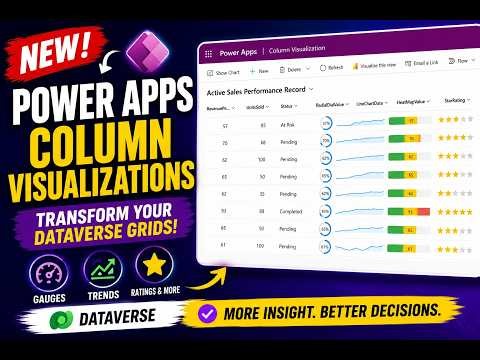 NEW Power Apps Column Visualizations Transform Your Dataverse Grids!