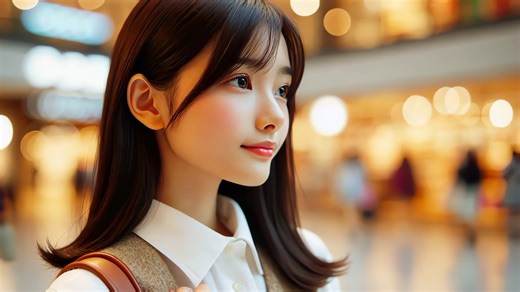 Ai Generated, Girl, Smile. Free Stock Video