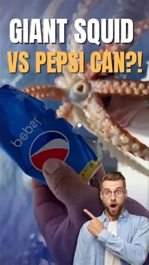 Giant Squid Crushes a Soda Can 3 Times! Insane Bite Force Caught on Camera
