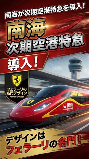 [New Rapit Train to be Launched] Nankai Railway to Introduce Next-Generation Airport Express Trai...