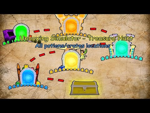 All potions/crates locations - Unboxing Simulator Treasure Hunt.