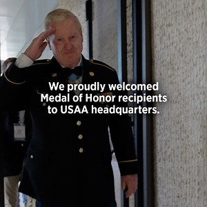 5.1M views · 1.6K reactions | As a proud sponsor of the 2024 Congressional Medal of Honor Society's Celebration Week, we welcomed Medal of Honor recipients and their families to USAA HQ with a standing ovation. | USAA | Facebook