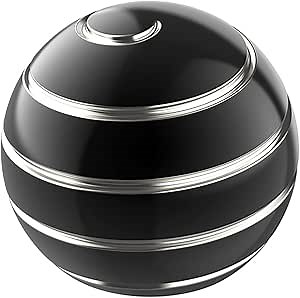 Kinetic Desk Toy for Adults, ADHD Fidget Spinner for Office, Desk Stress Reliever, Party Favor for Christmas & Halloween (45MM, Black)