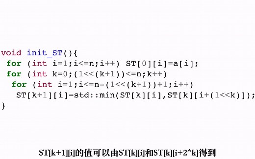 【数据结构】RMQ ST表