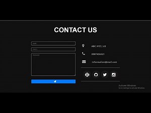 Contact Us Page Design using Html CSS Bootstrap | HTML Responsive Web Page Design