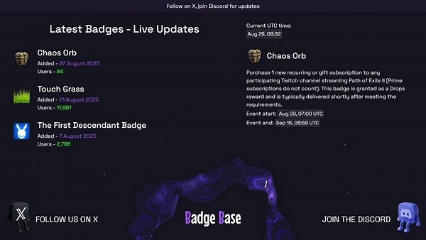BadgeBase - Twitch