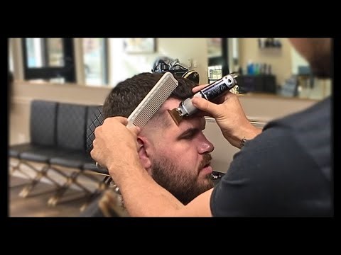How to do a Mid Skin fade with a Sharp Line up Tutorial
