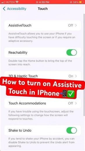 How to turn on Assistive Touch in IPhone📲✅ #iphone #tipsandtricks #assistivetouch #tutorial